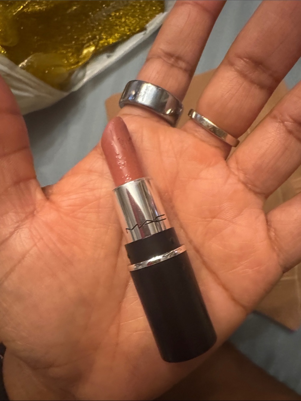 MAC Cosmetics Satin Mauve Nude MIRCO Lipstick — Warm Mauve Pink velvet teddy